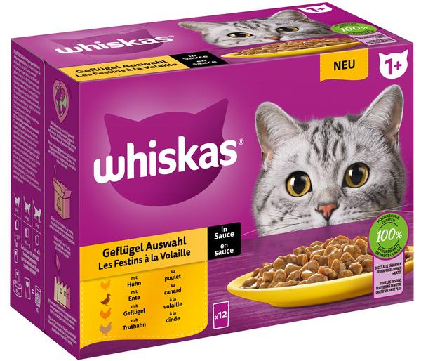 Whiskas® Nassfutter für Katzen Multipack 1+,