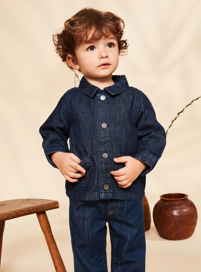 Veste bleue en jean à animation oreilles 3D