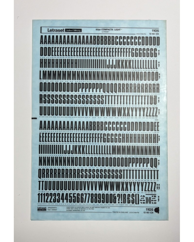 letraset-1105- COMPACTA LIGHT - 60pt