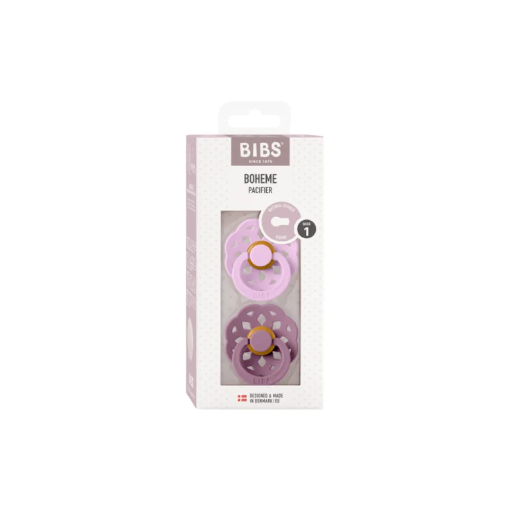 BIBS Boheme Latex Rund Violet Sky/Mauve 2 pak - flere størrelser