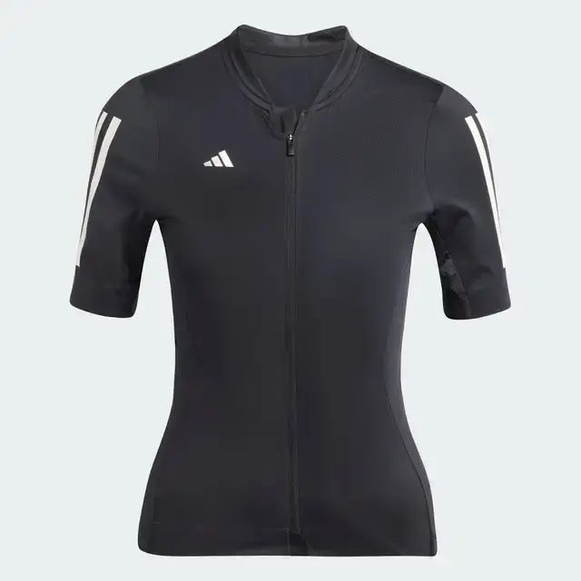 adidas Tempo 3-Stripes Fietsshirt Korte Mouwen Zwart/Wit Dames