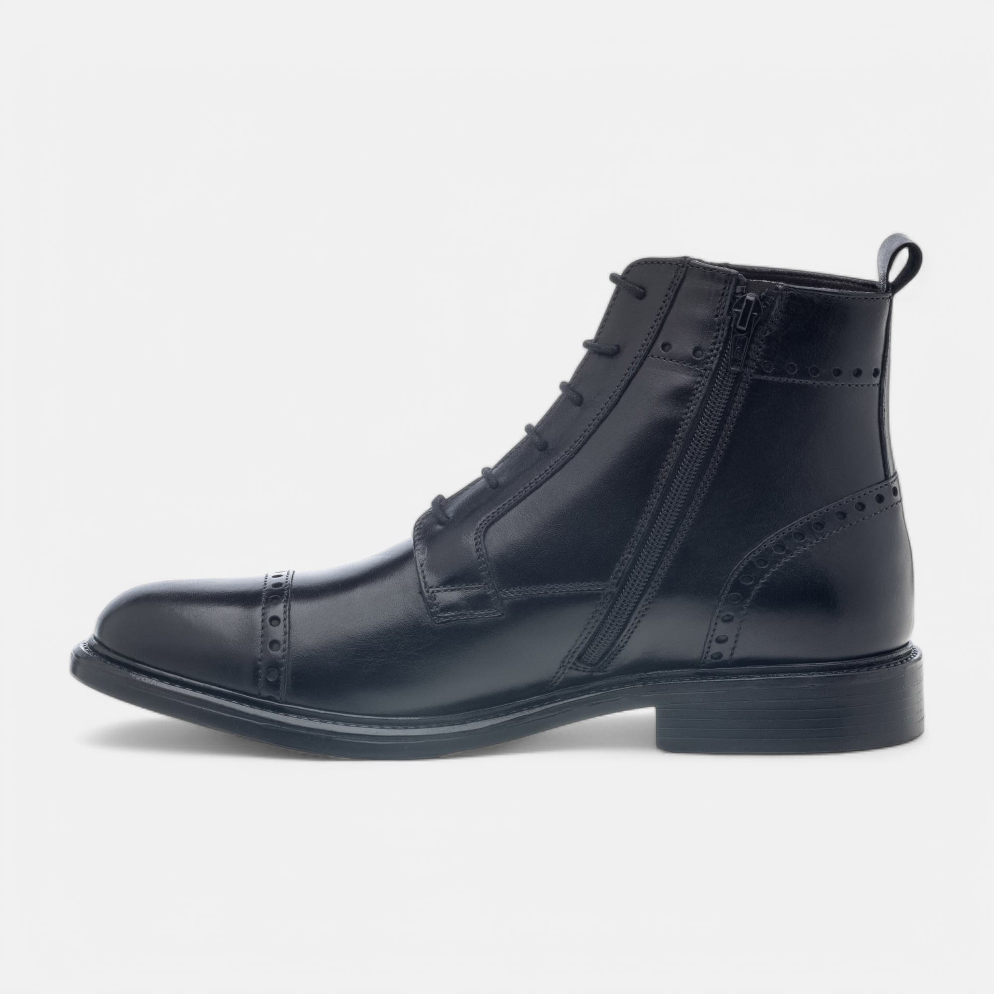Bottines Homme en cuir noir