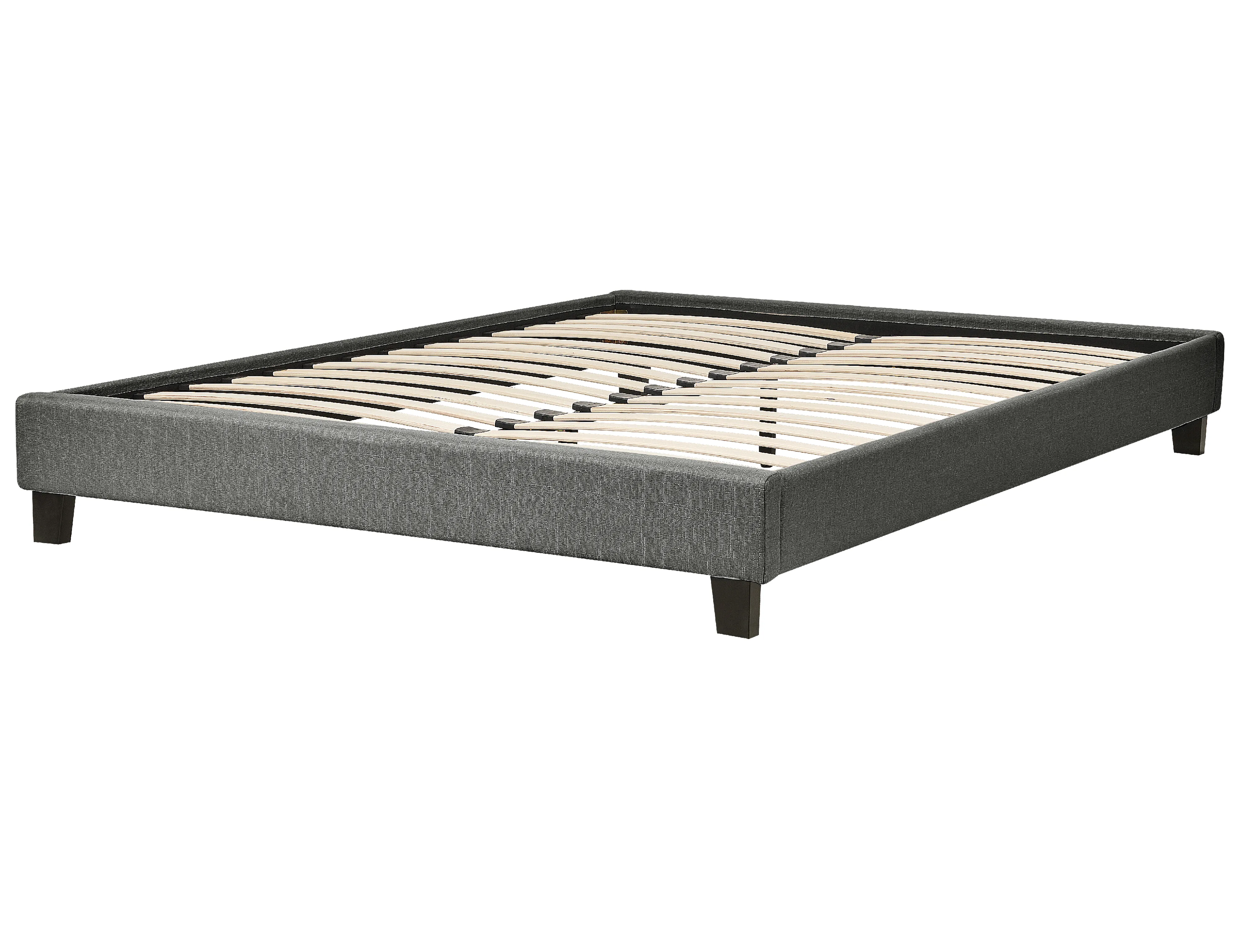 Bed zonder hoofdbord Stof ROANNE 160 x 200 cm Grijs