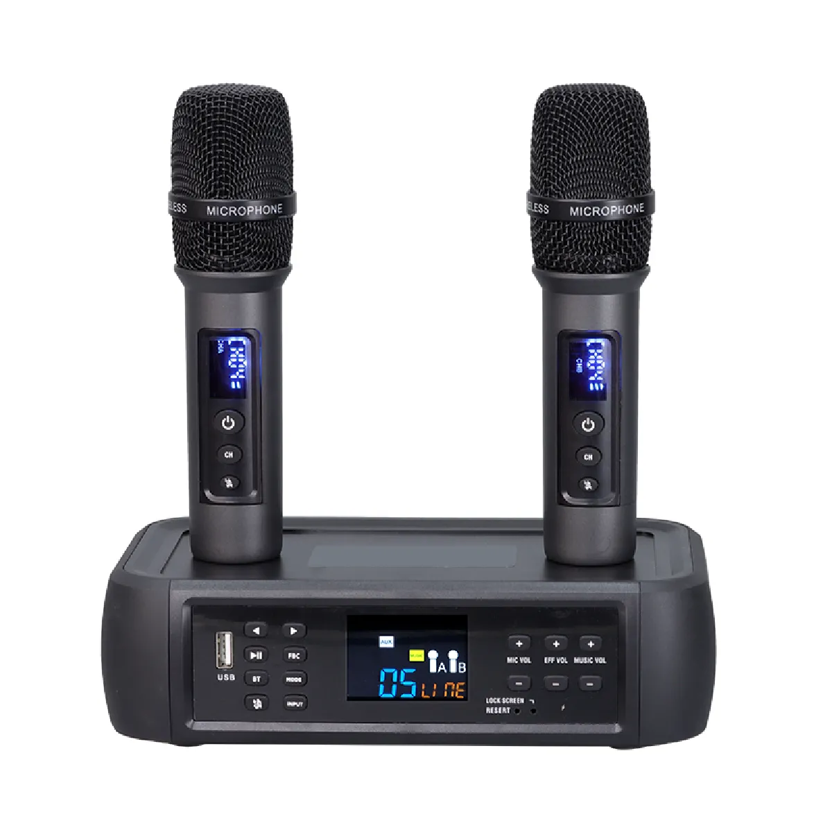 INF Double Microphone Sans Fil - Noir