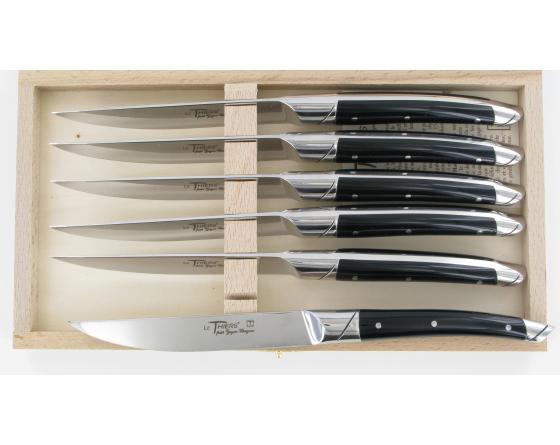 Le Thiers Table Acrylique noir - coffret de 6 pièces Couteaux Table par Goyon Chazeau