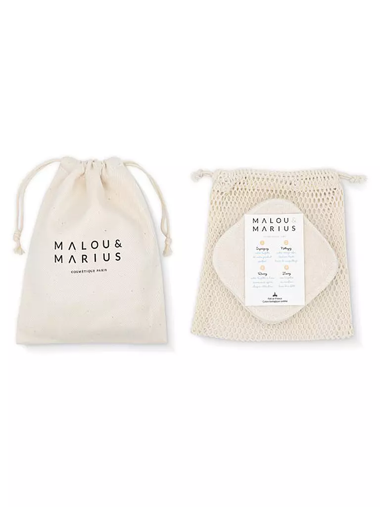 MALOU & MARIUS 5 waschbare Make Up Pads weiss