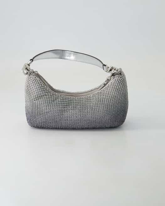 Guess Zalina Mini Top Zip Shldr Bag Umhängetasche in Silber
