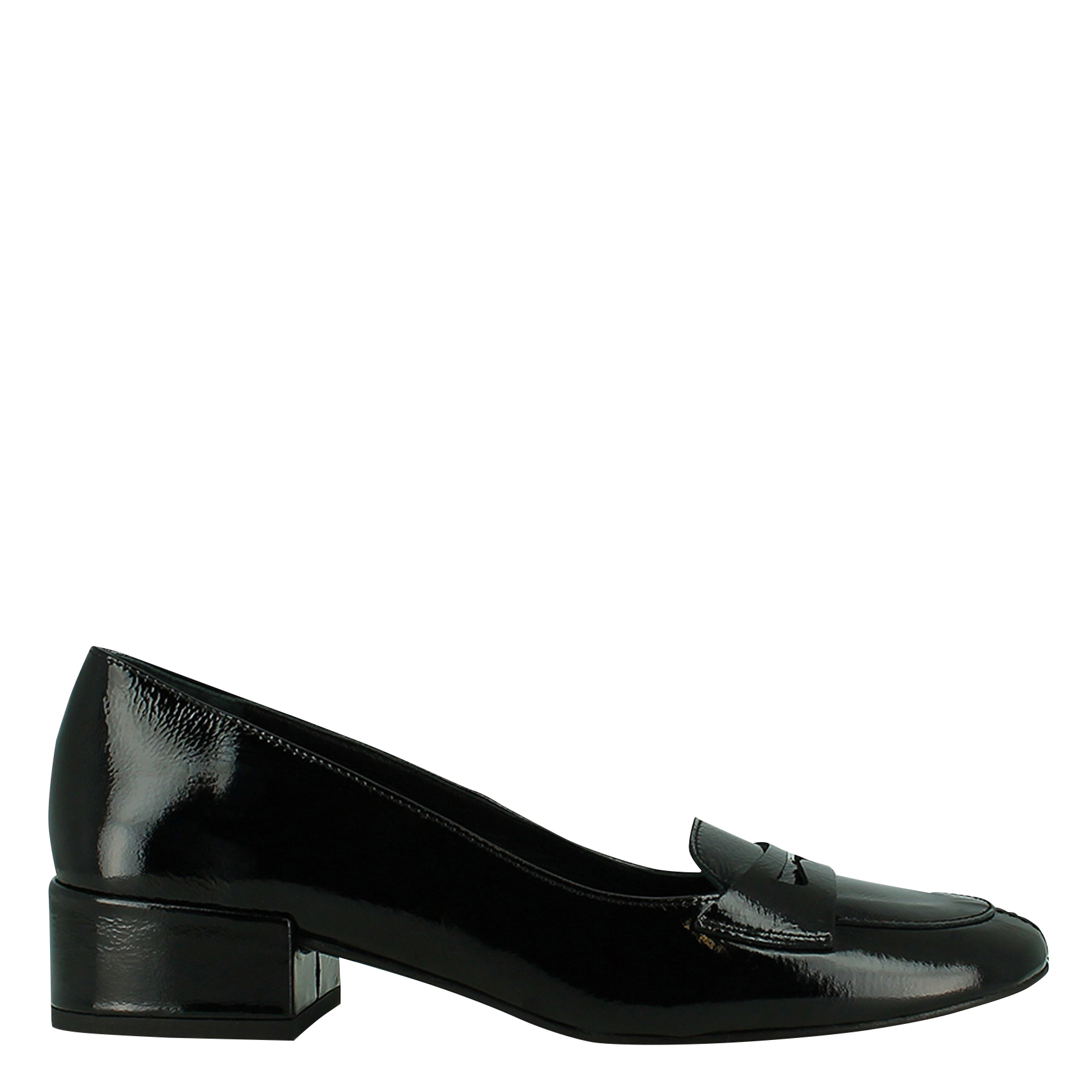 BERNIE - Mocassins à talons en cuir | Noir