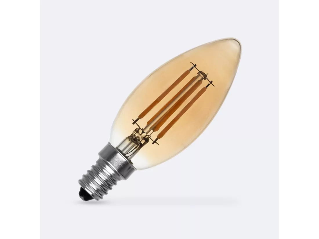 Ampoule LED Filament E14 6W 720 lm C35 Bougie Gold Blanc Chaud 2700K
