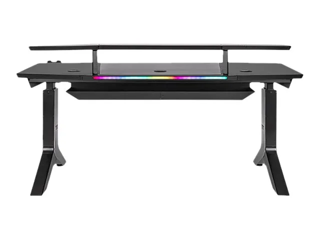 Thermaltake ARGENT P900 Smart - Sidde/stå-skrivebord - rektangulær - elektrisk højdejustering - sort - sort base