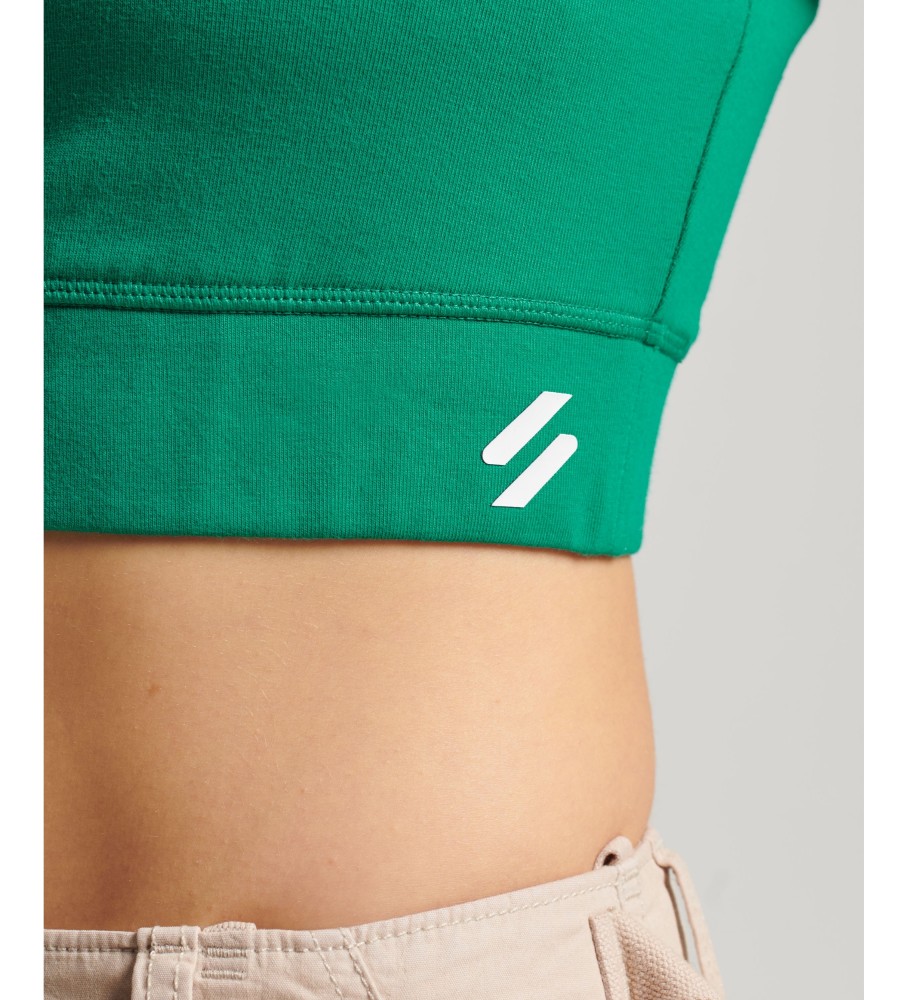 Sutiã esportivo Superdry Core de algodão orgânico - Verde