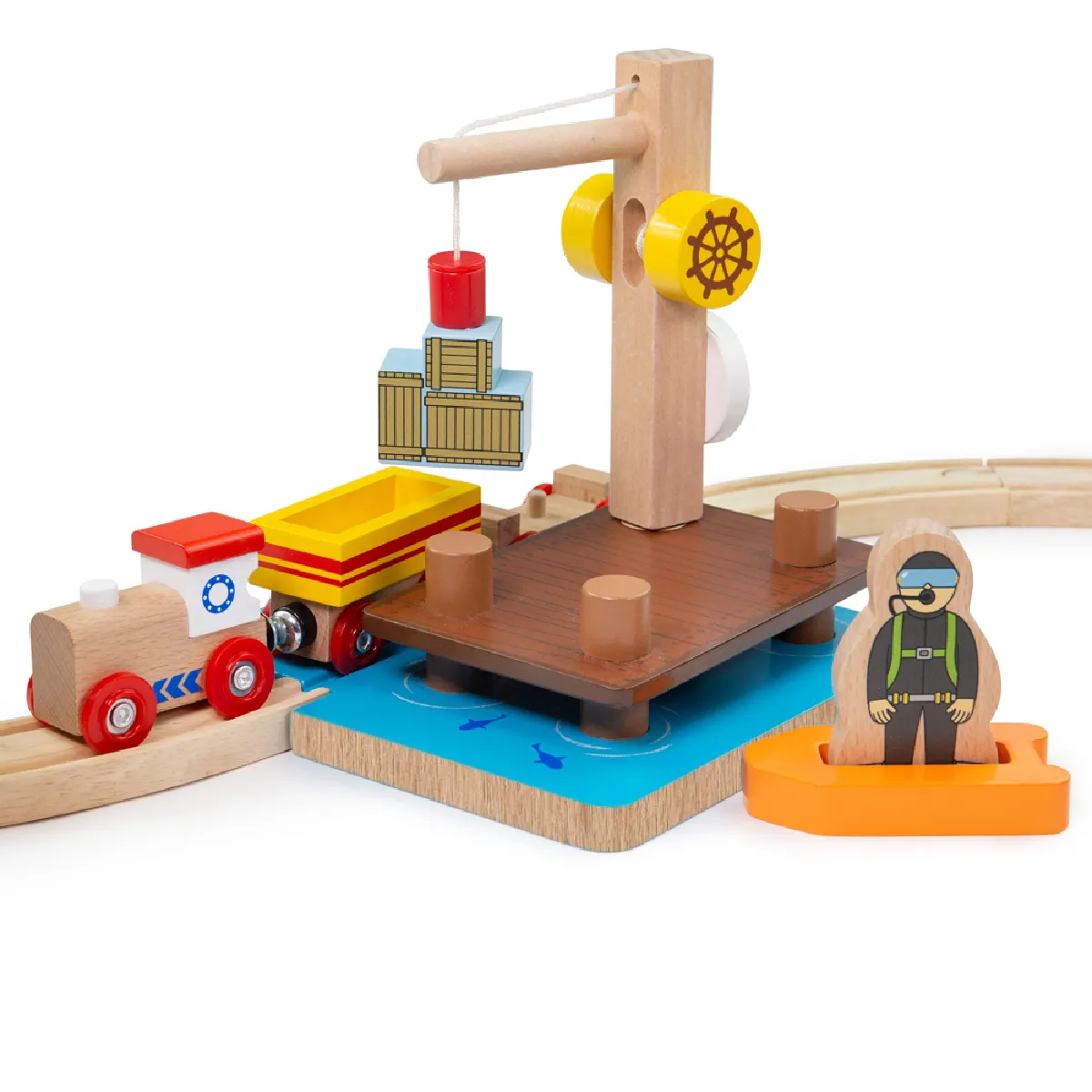 Bigjigs Rail Quai de grue