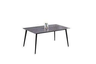 Esstisch CLEVELAND Tischplatte Keramik grau matt 160 x 90 cm