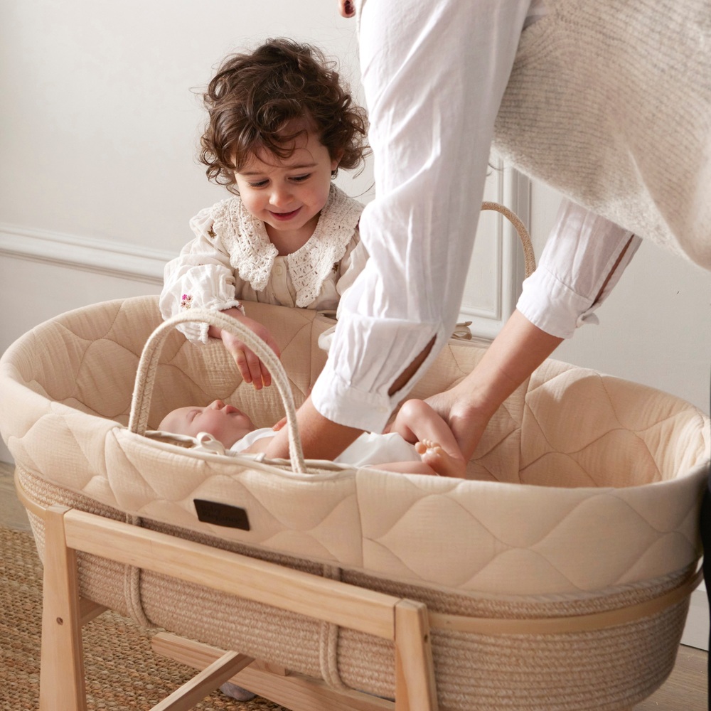 Baby Elegance Moseskorb und Schaukelgestell-Set