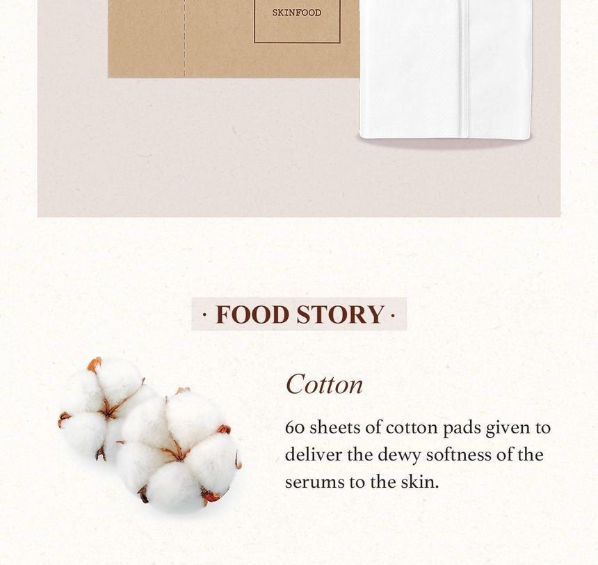 SKINFOOD - Black Sugar Perfect First Serum Pure Cotton Clear Pad