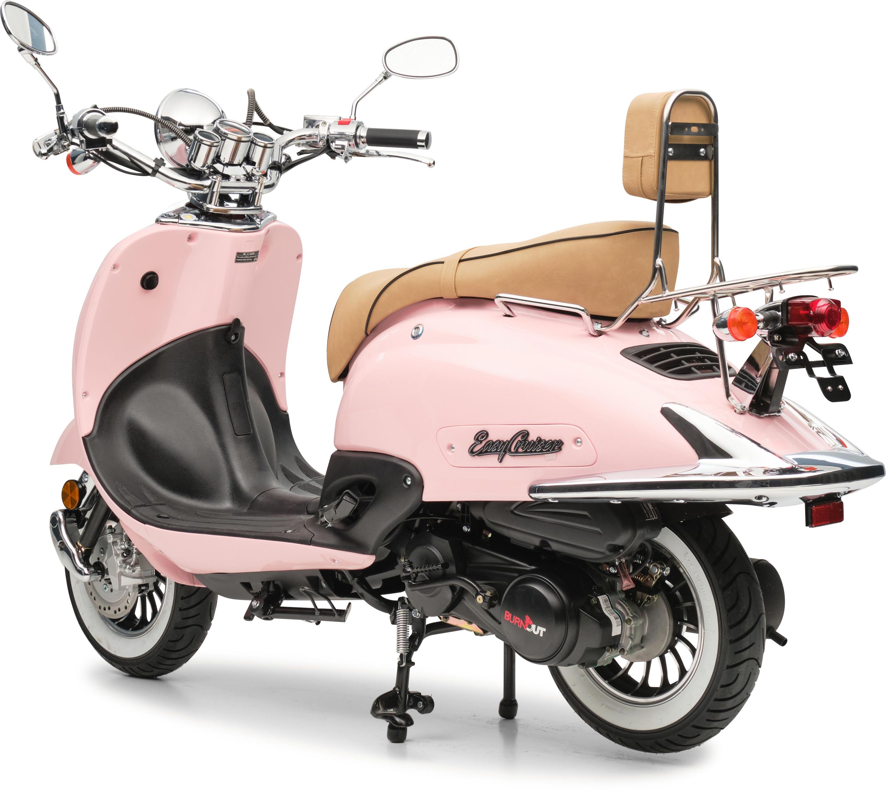 Motorroller Retro EasyCruiser Eco Rosa 50ccm 45 kmh Moped Scooter