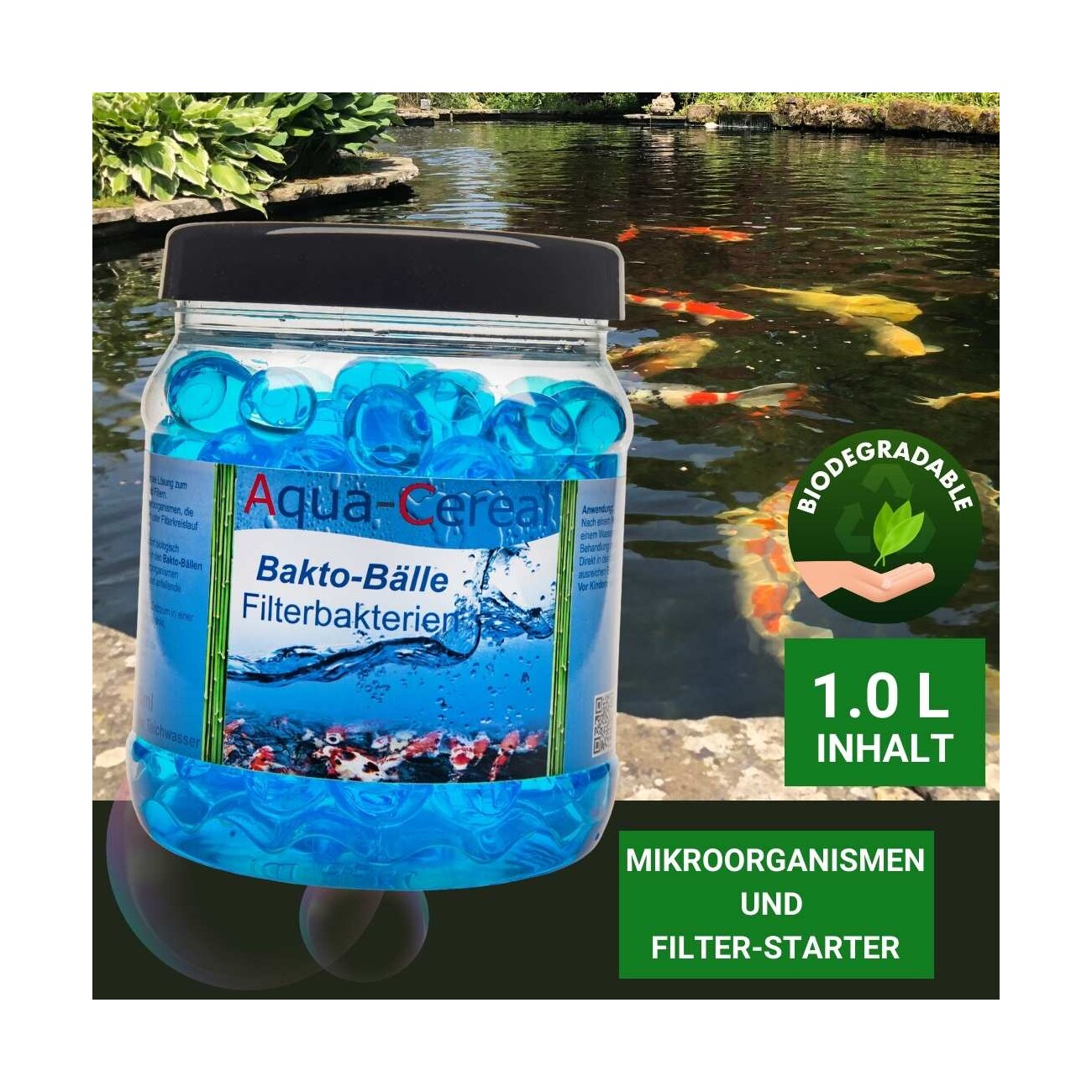 Aqua-Cereal Bakto Bälle Filterbakterien für 30.000 Liter Teichvolumen