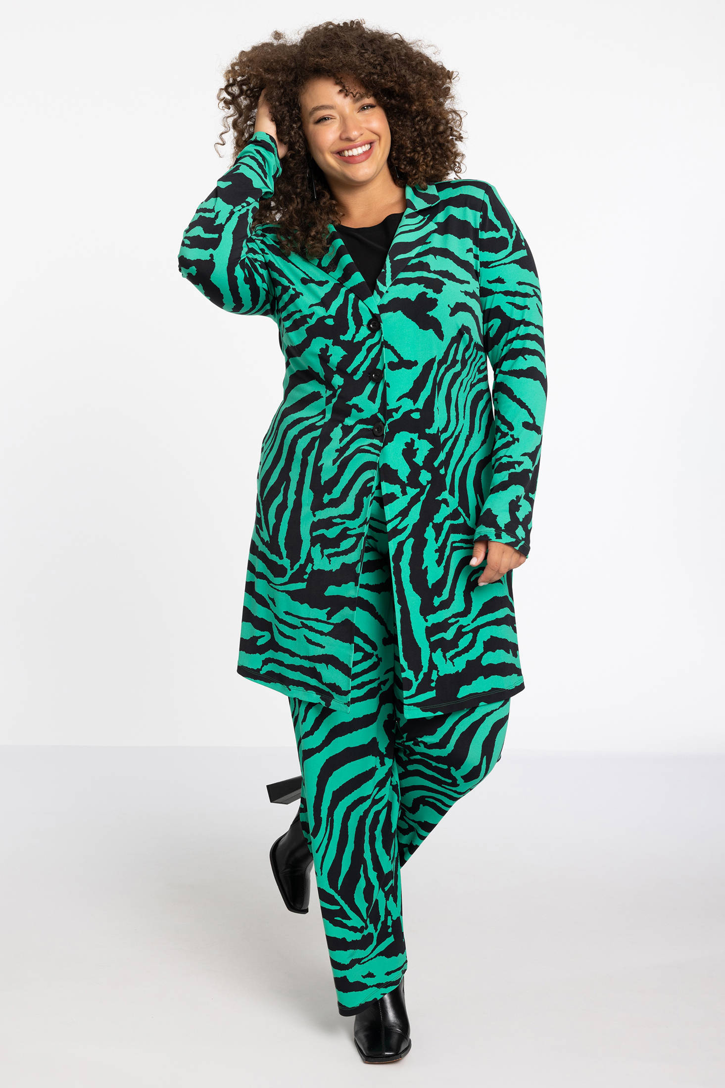 YOEK blazer met dierenprint