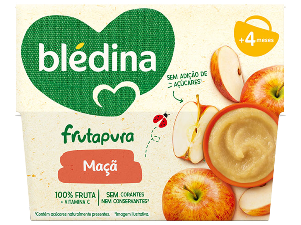 FRUTA BLEDINA 100% MAÇÃ 4X95G