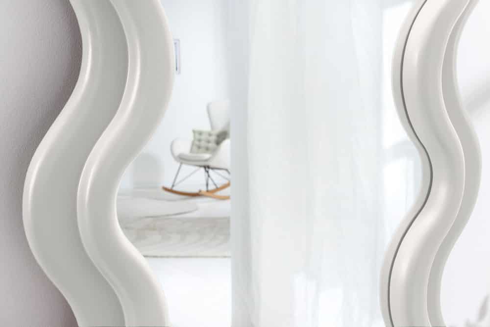Design Wandspiegel CURVY 160cm weiß