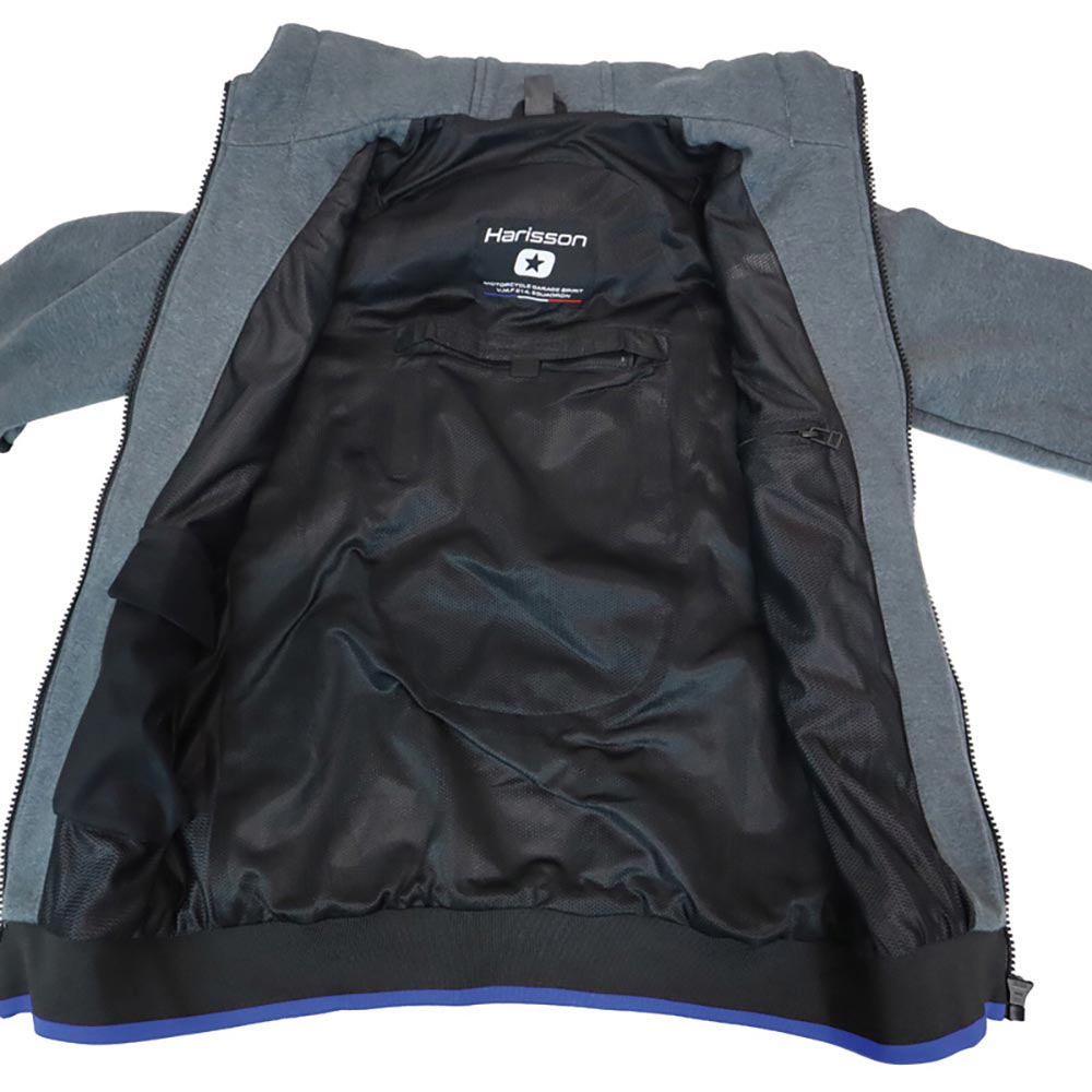 Harisson - Sweat zippé à capuche enfant Stingray Kid Fit Gris / Noir