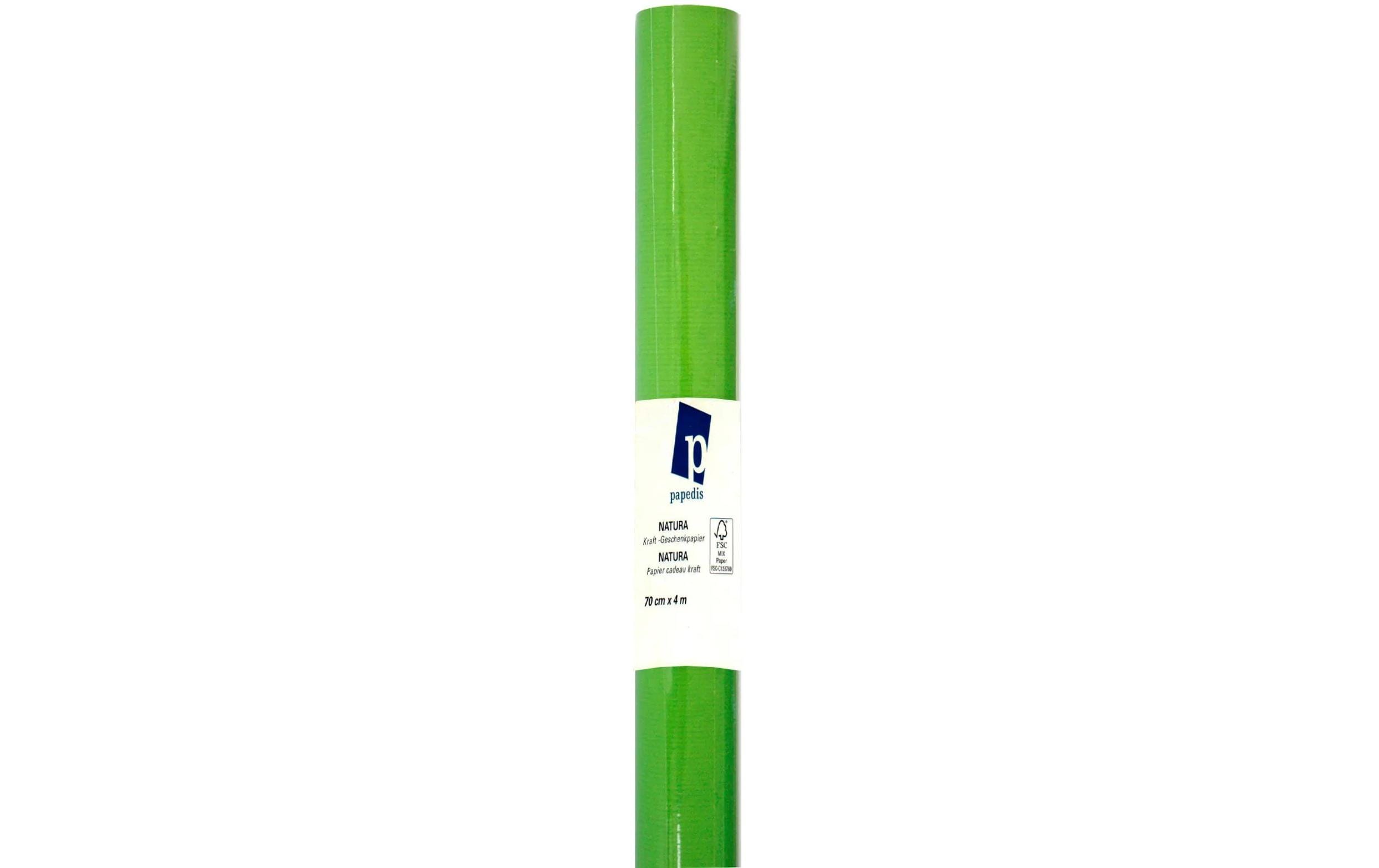 Geschenkpapier Kraft Hellgrün/Weiss, 70 cm x 4 mGeeignet als Geschenkverpackung oder Einfasspapier für Bücher