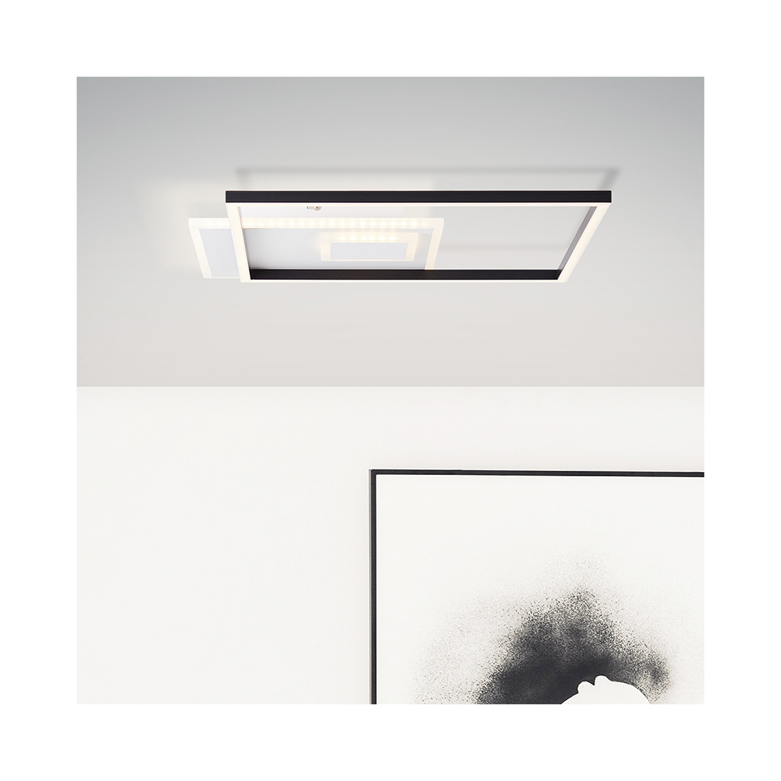 Brilliant Iorgo LED Deckenleuchte 40W schwarz-weiss