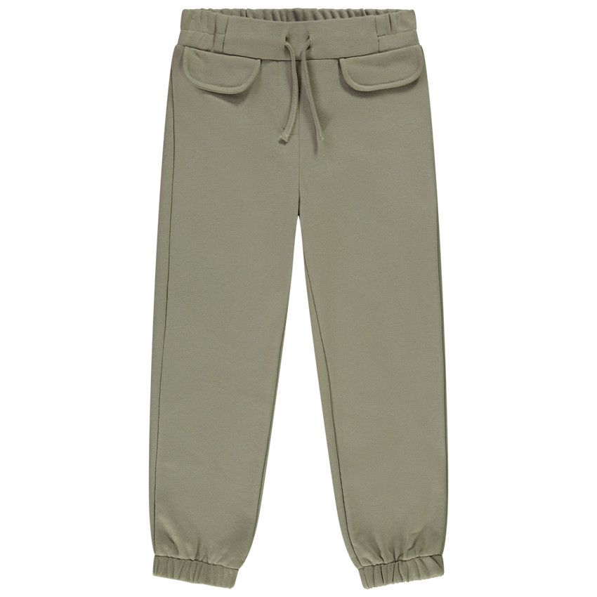 Pantalon de jogging french terry uni pour fille - Vert