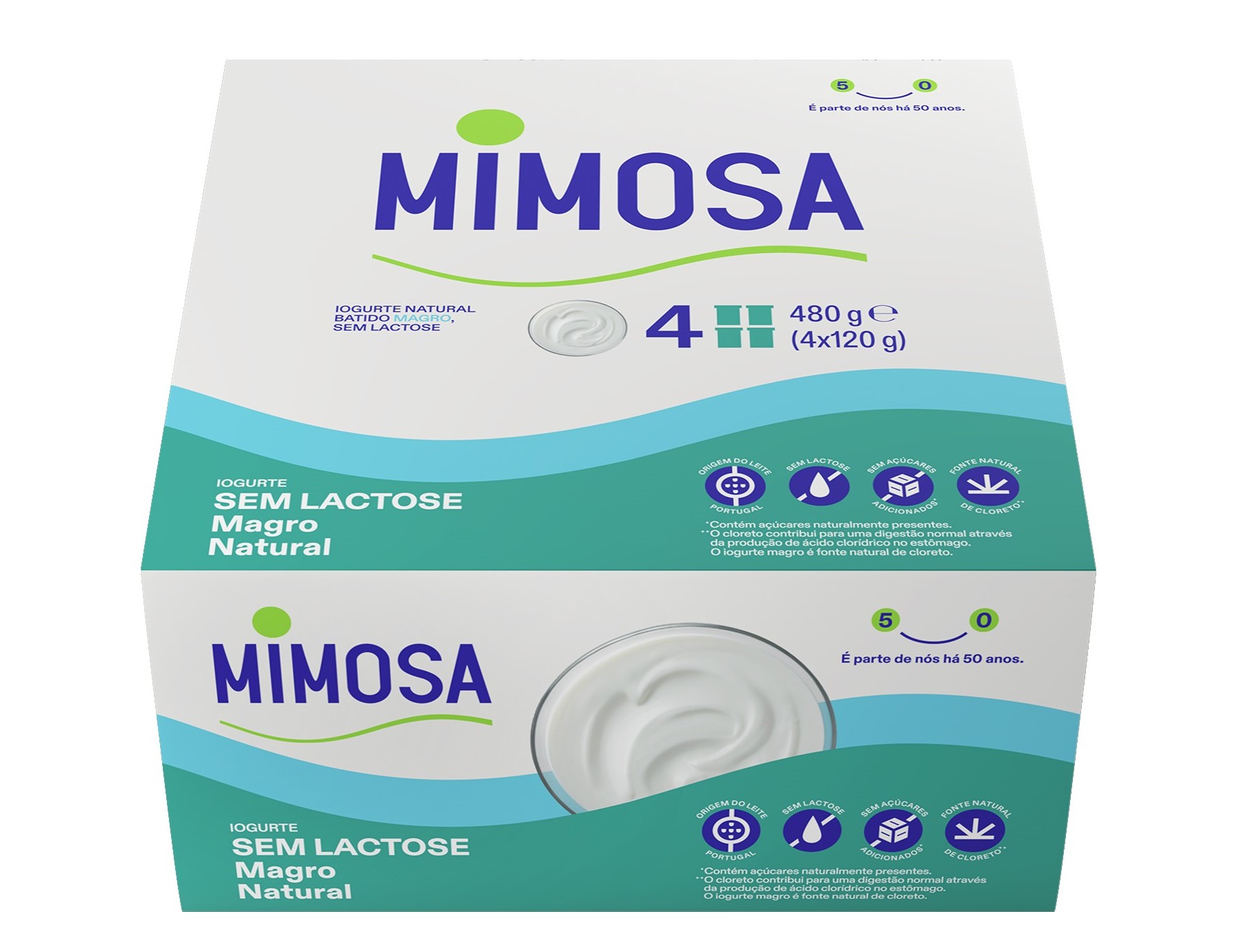 IOGURTE MIMOSA SEM LACTOSE MAGRO NATURAL 4X125G