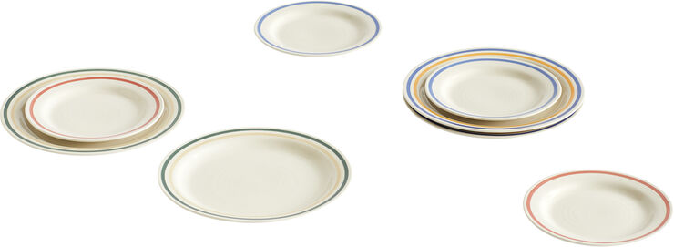 Hay Sobremesa Plate-24,5 Set of 2-Blue Blue and yellow