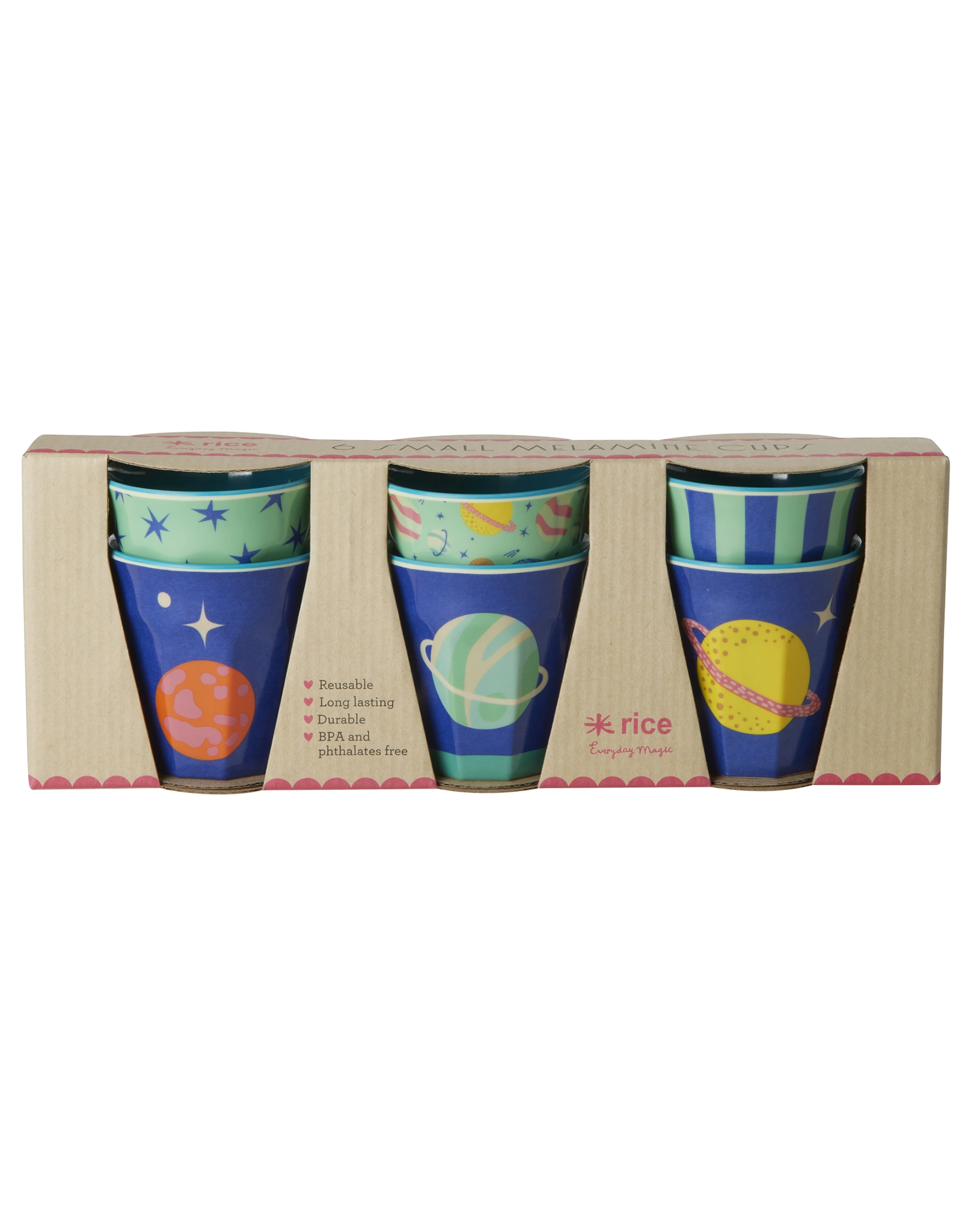 Melamin-Trinkbecher GALAXY small 6er-Set in blue
