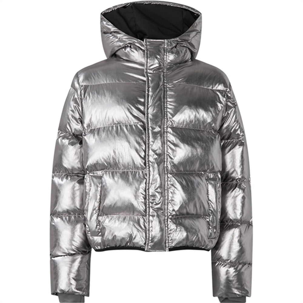 Shiny Crinckle Jojina Jakke Asphalt