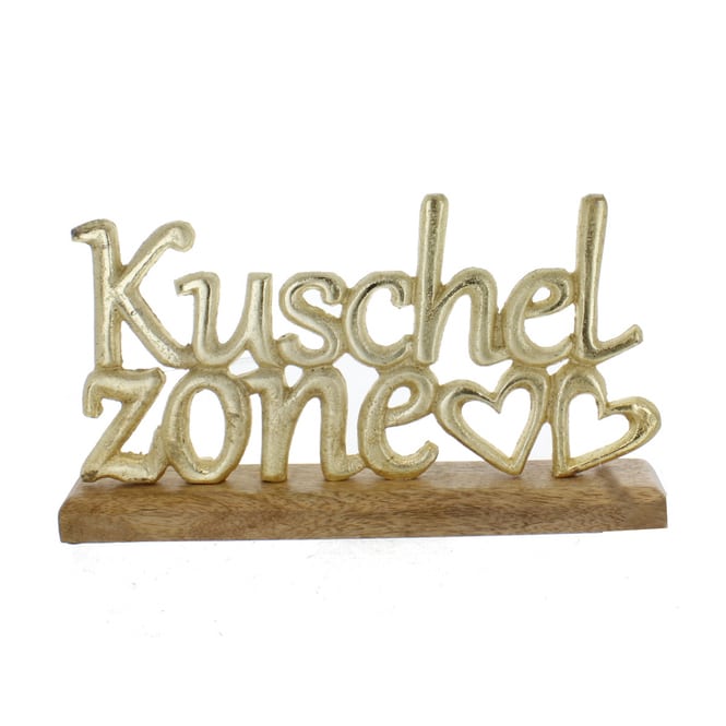 Schriftzug - Kuschelzone - ca. 30 x 5 x 18 cm