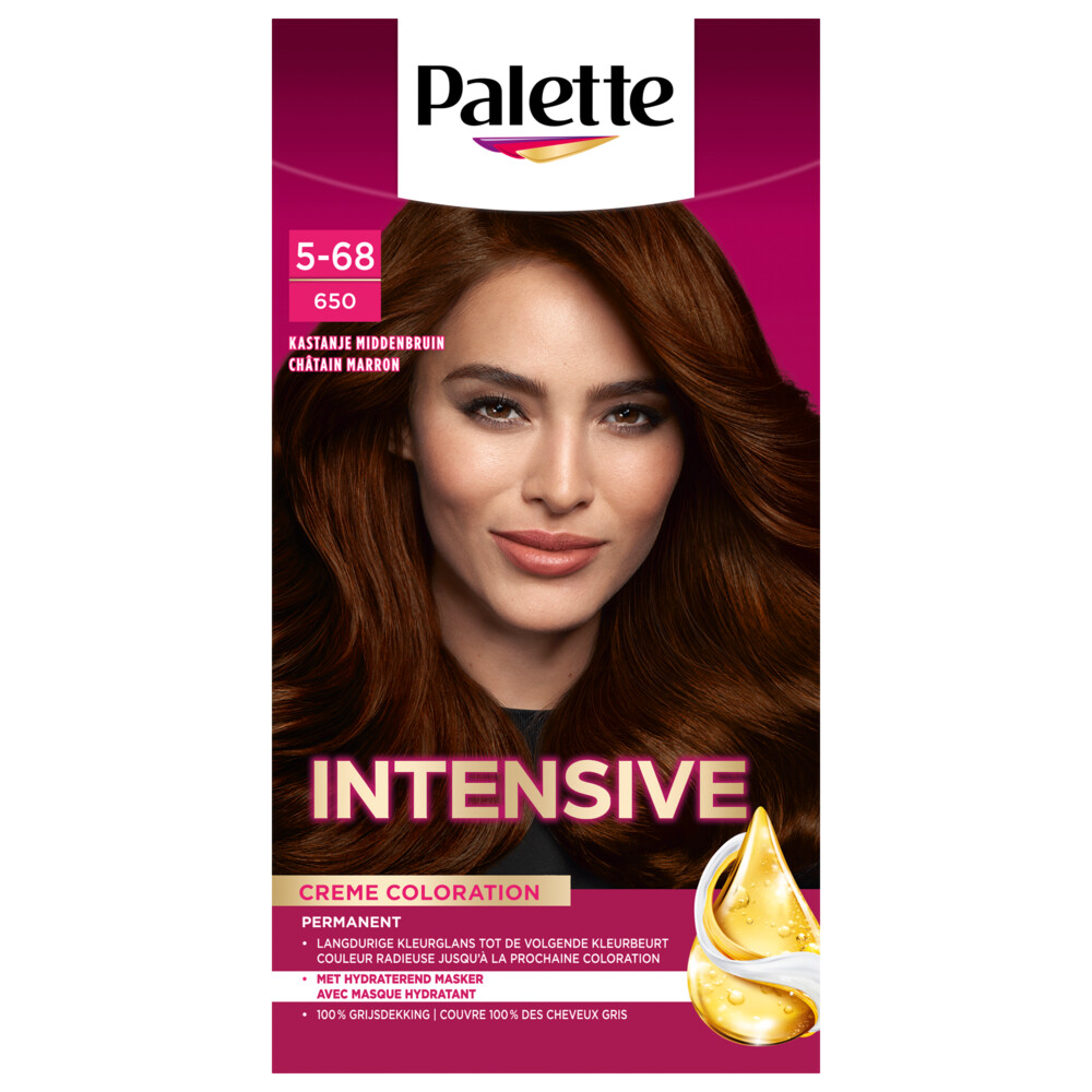 Poly Palette Intensive Oil-Care Color Haarkleuring 650 Kastanje Middenbruin
