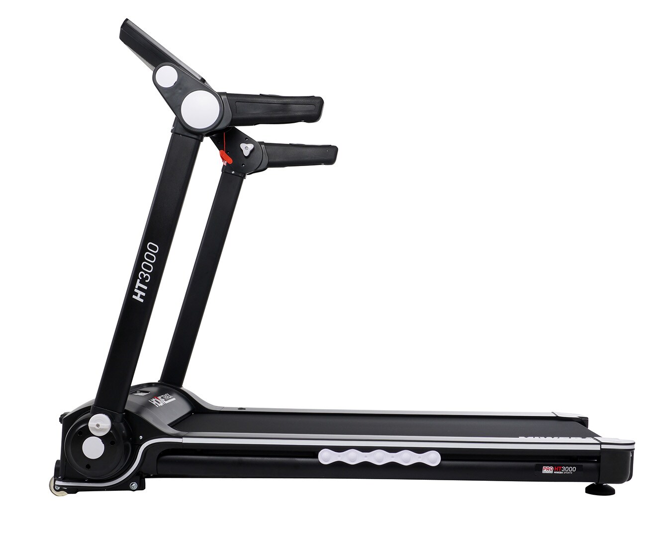 Miweba Sports Laufband Home Track HT3000, mit Steigung, 1300 Watt, 1-16 km/h, 12 Programme, klappbar (Schwarz/Weiß)