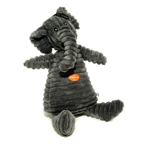 Edward, elefante de brinquedo para cães, cinza