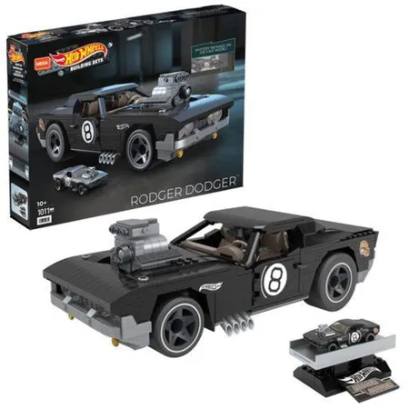 Mattel Mega Construx Hot Wheels Rodger Dodger-Bauset, Bauspielzeuge für Kinder