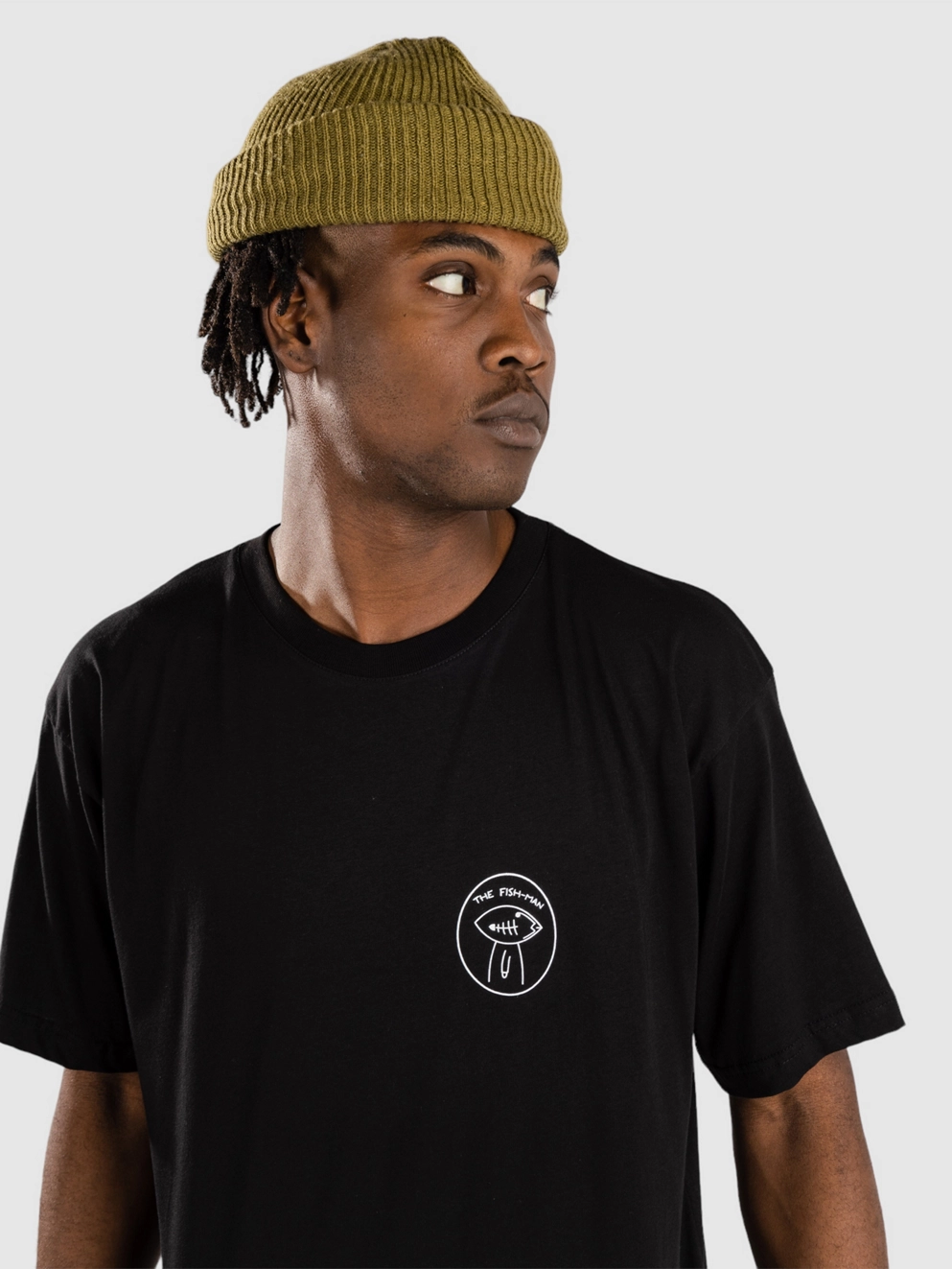 The Fish-Man Support Your Local Skateshop T-Shirt black