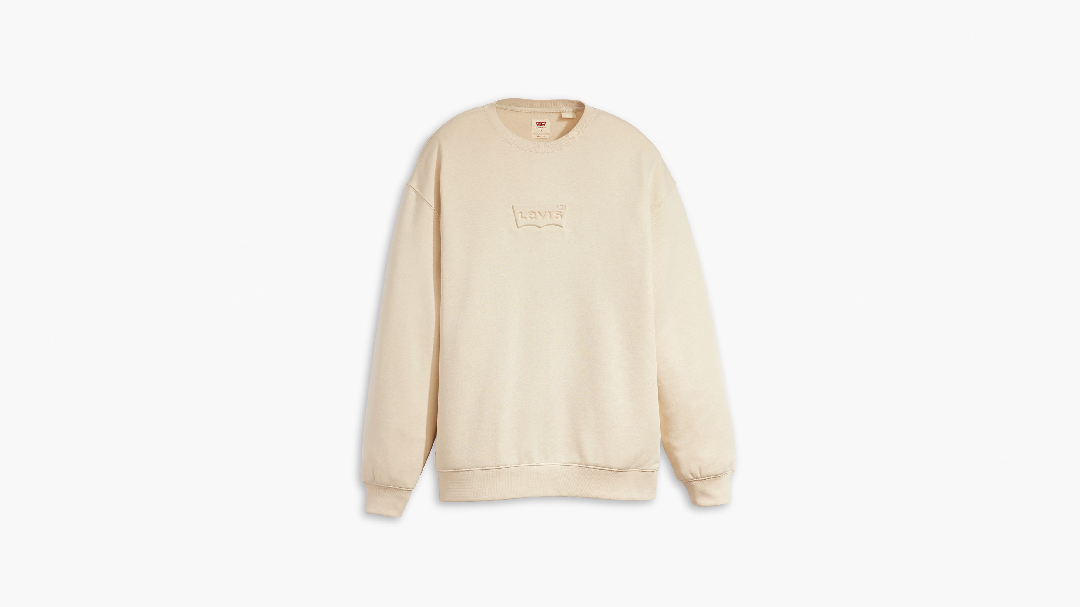 Sweat-shirt col rond graphique Relaxed - Batwing Crew Fog - Cream