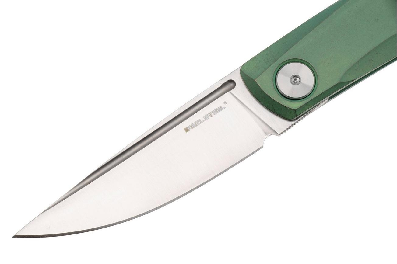 Real Steel Luna TS 7001TS04 Satin N690, Spring Green Monochrome Titanium, zakmes, Jakub Wieczorkiewicz design