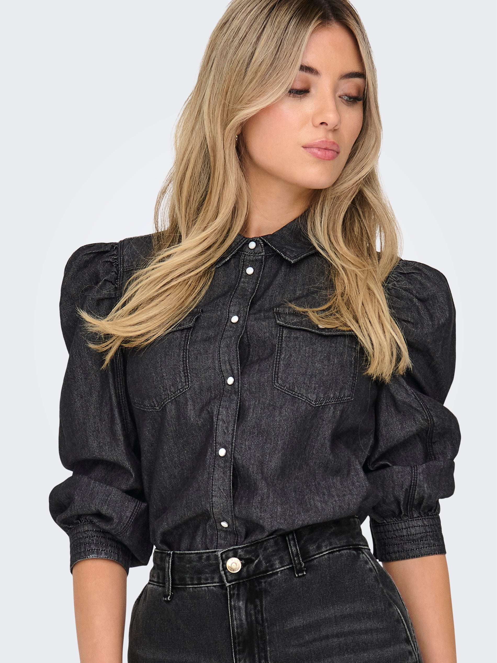 ONLMALLORY Jeanshemd Washed Black