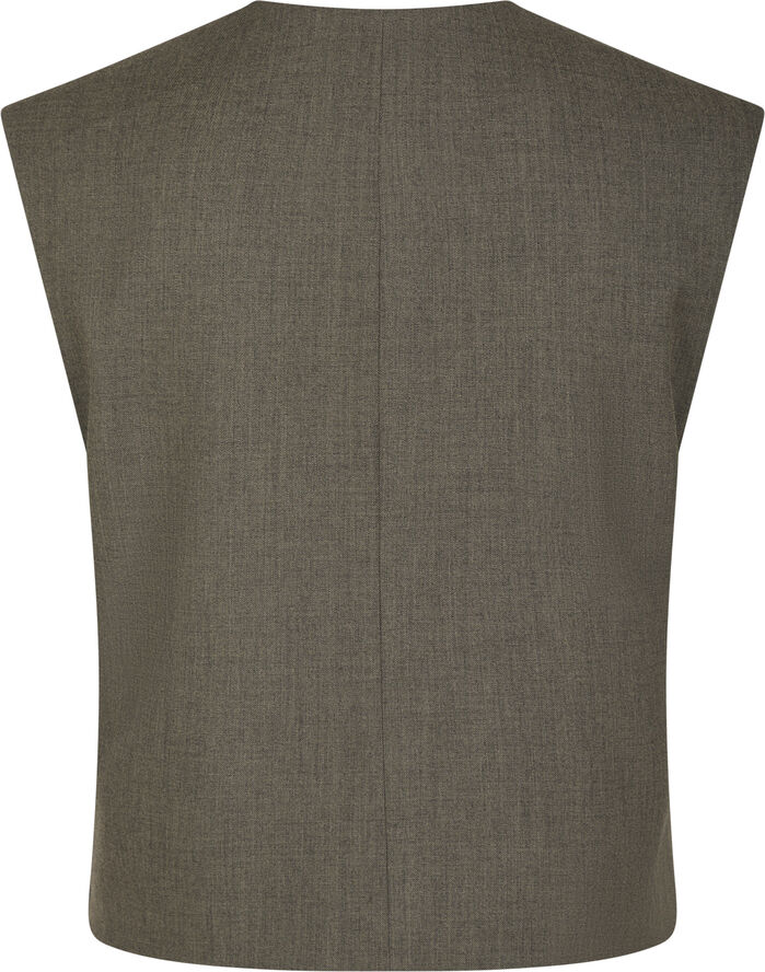 Neo Noir Birtha Waistcoat Brown melange