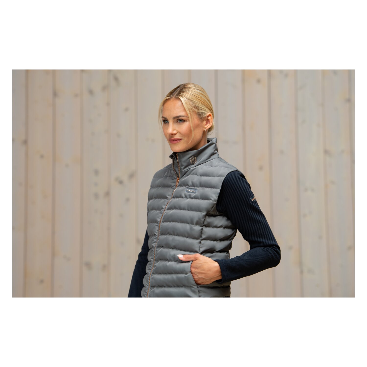 ESKADRON Heritage Weste Quilt Women  - earl grey