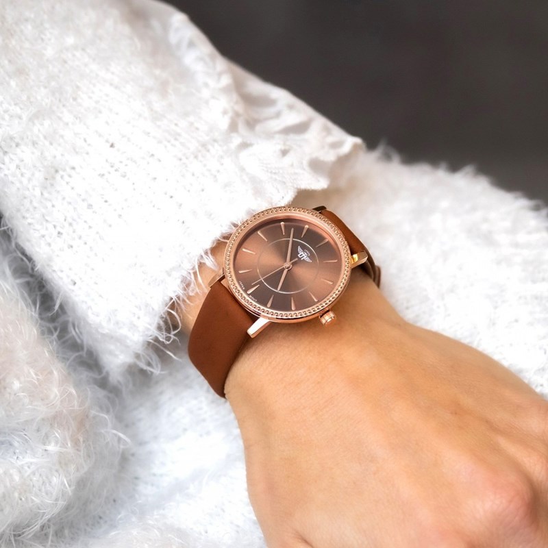 Montre Femme M. JOHN bracelet Cuir Marron