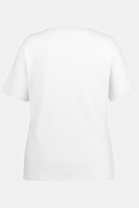 Shirt, doppellagige Vorderseite, Slim, Rundhals, Halbarm