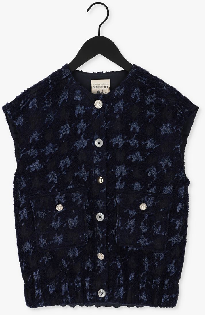 SEMICOUTURE donkerblauwe semicouture gilet y2wn04