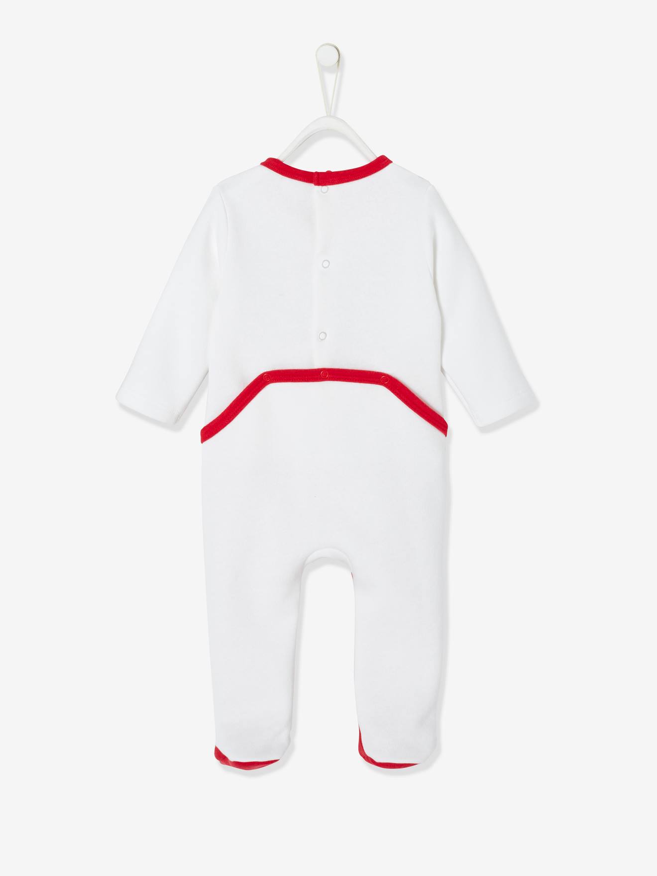 Pijama de Natal da Minnie da DS®, para bebê menina, branco claro liso com estampas.