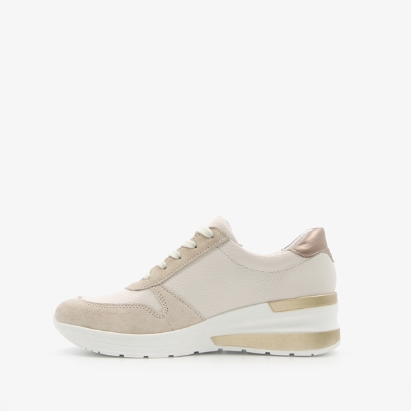 Hush Puppies leren dames sneakers beige