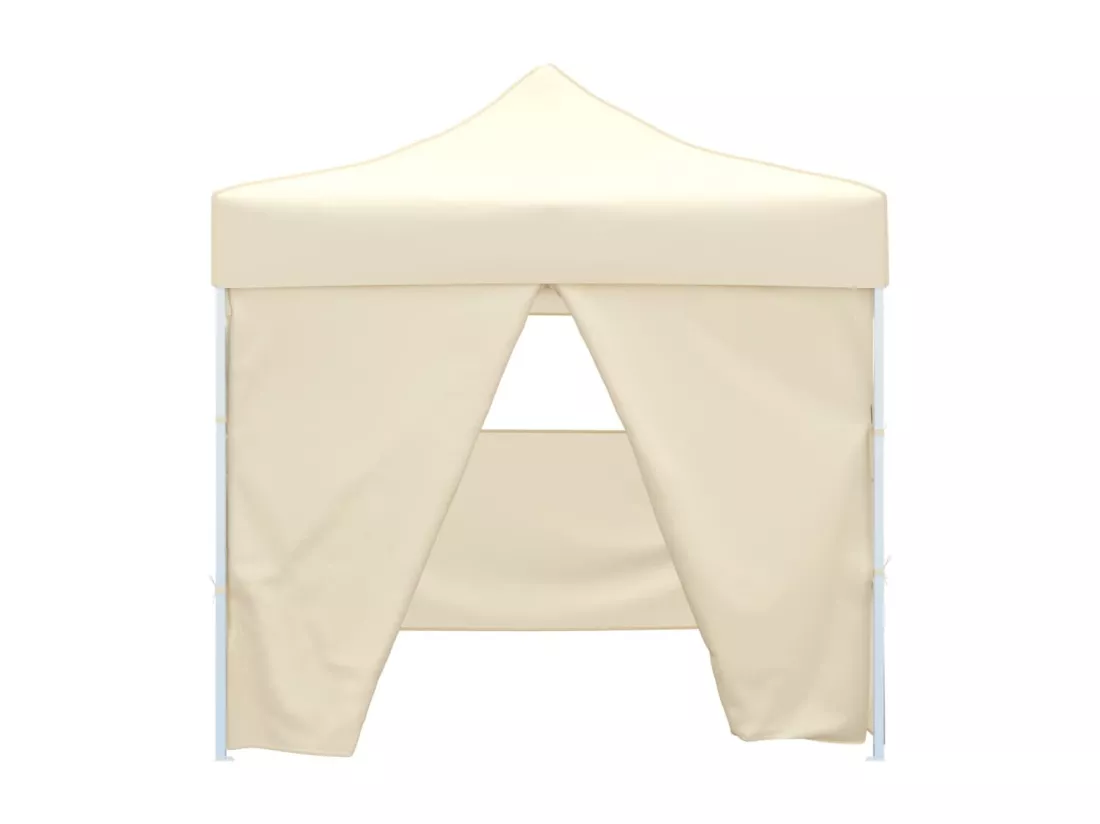 Tente pliable avec 4 parois Crème 3 x 3 m