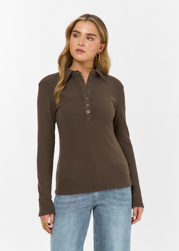 Valerie top choco bruin